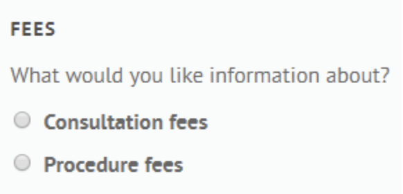 Healthshare screenshot-fees